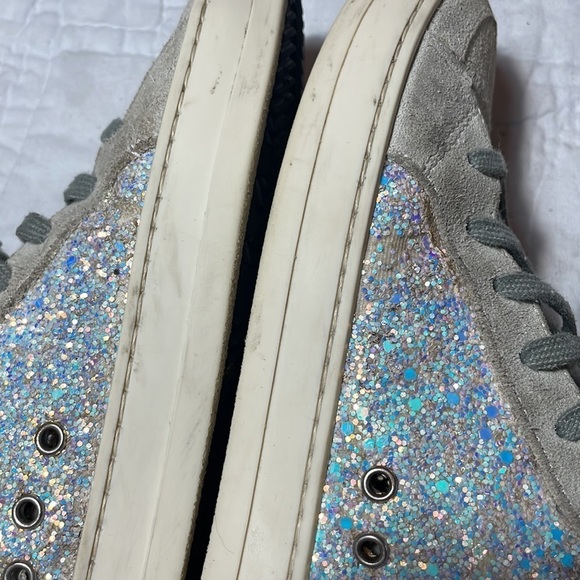P448 Glitter Skate High Tops Side Zip Sz 37 MSRP $298 - Picture 6 of 13